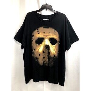 Friday The 13th Halloween Black T-Shirt Mens Size 3XL Scary Graphics Mask Tee